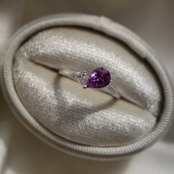 Contemporary Soul Ring・Purple Sapphire & Diamond