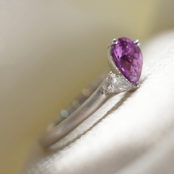 Contemporary Soul Ring・Purple Sapphire & Diamond