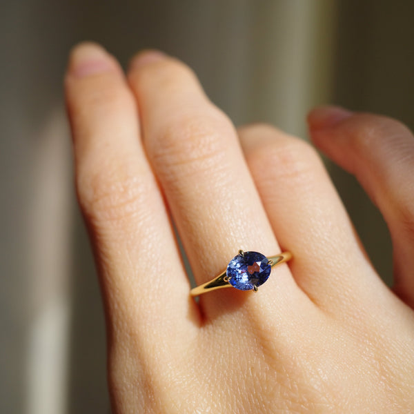 Contemporary Soul Ring・Blue Sapphire & Diamond