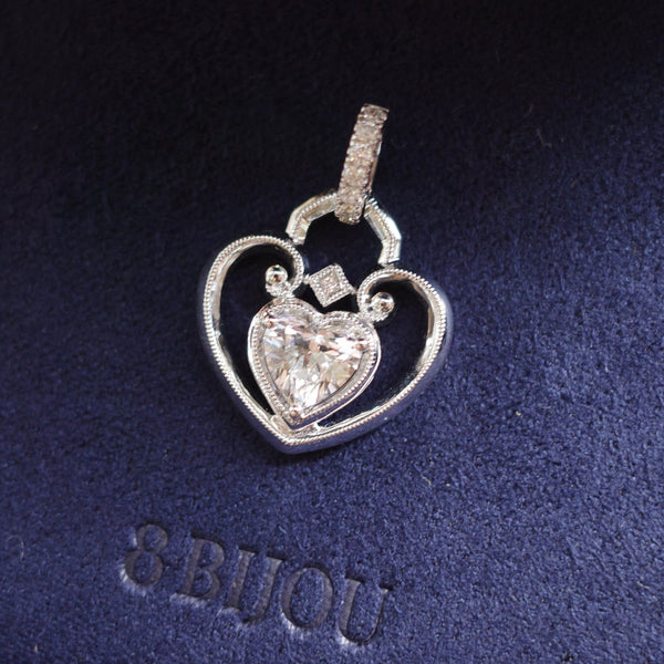 BESPOKE JEWELLERY・18K WHITE GOLD NATURAL DIAMOND PENDANT