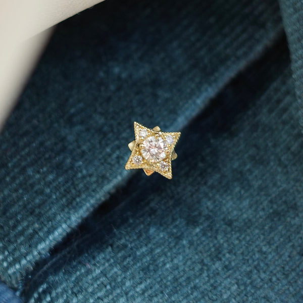14K Champagne Gold Diamond Earrings