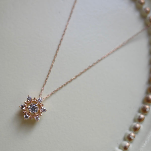 Petite Snow Necklace・Gemstone & Diamond・ Birthstone