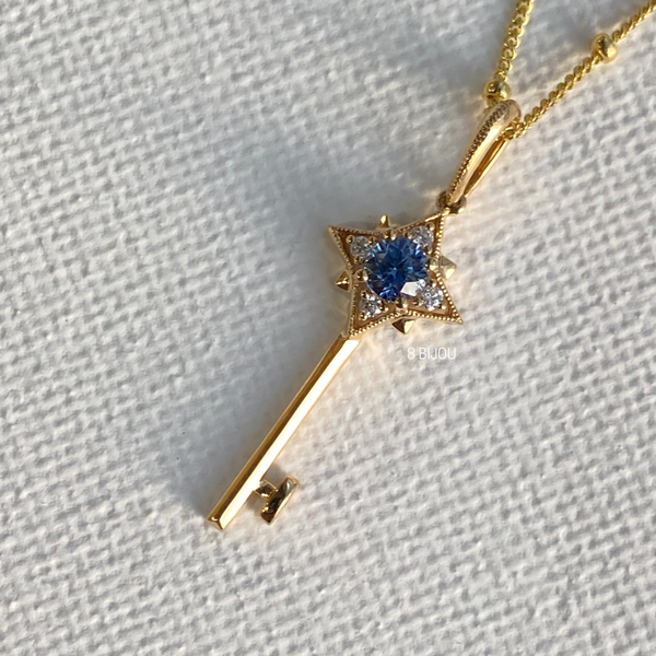 8 Star Pendant・Sapphire & Diamond