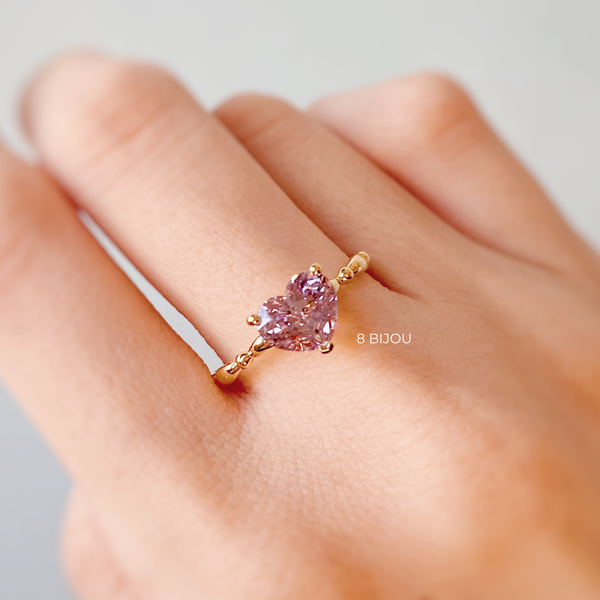 ELEANOR RING・18K CHAMPAGNE GOLD SPINEL & DIAMOND RING (4689944805475)