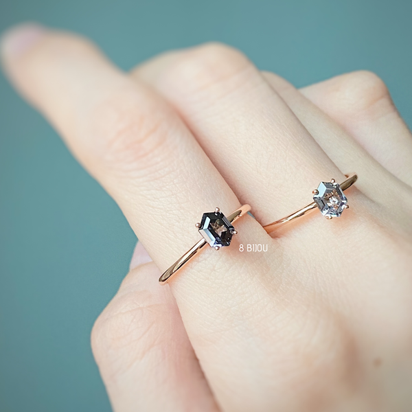 CONTEMPORARY SOUL・18K ROSE GOLD NAVY SPINEL RING (4693201584227)
