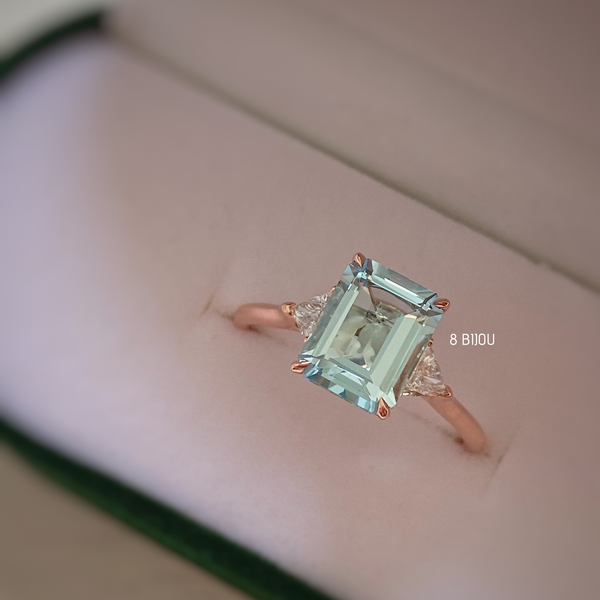TRILOGY・18K ROSE GOLD YELLOW SAPPHIRE & DIAMOND RING (4706383790179)